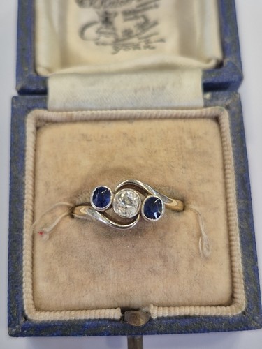 Edwardian 18ct plat diamond - 18ct,