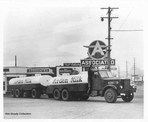 1950s white tanker - white, truck