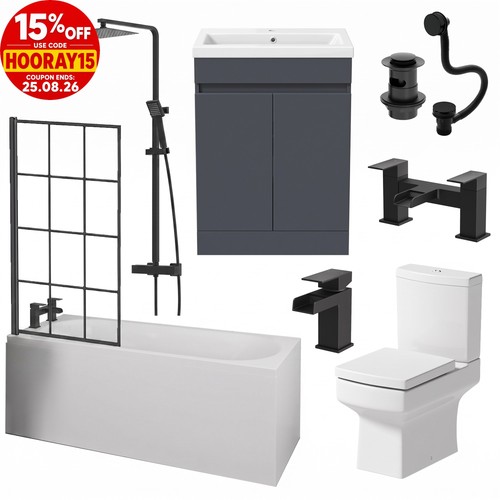 Complete bathroom suite black - suite,