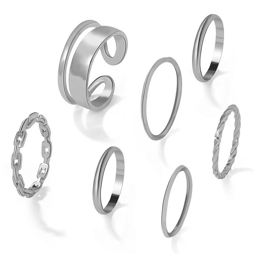 Set rings boho knuckle - of,