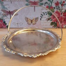 Vintage pretty English silver plated  small cake/fancies/sweets stand