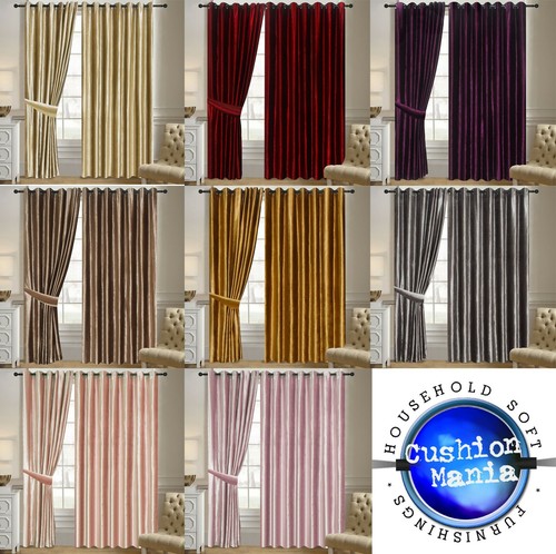 Plain velvet curtains - curtains, ready
