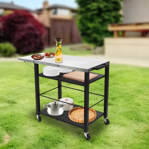 Foldable stainless pizza oven - stainless,