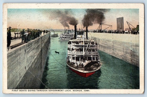 Keokuk iowa postcard - keokuk, first