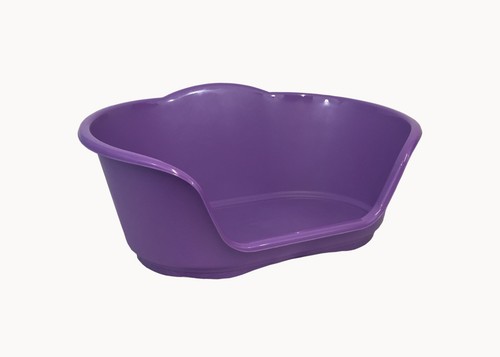 Medium plastic purple dog - purple, /