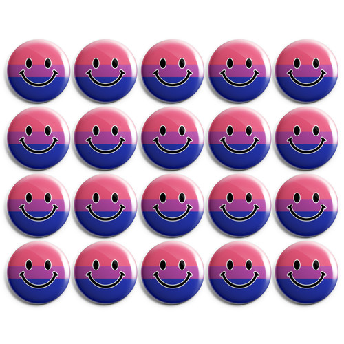20x bisexual pride flag smiley - 20x,