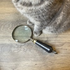 Vintage Brass Magnifying Glass