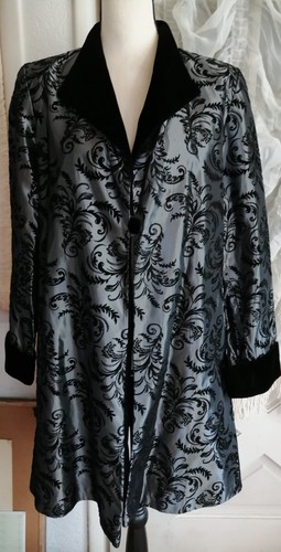 Vtg taffeta dust - vtg, black