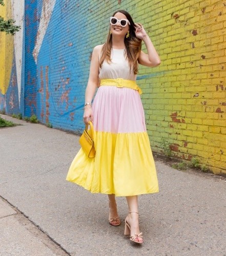 Abbey glass maya dress pink - glass,
