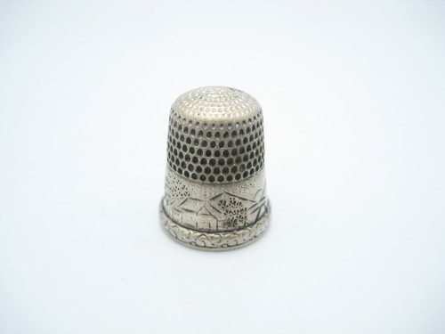 Antique sterling silver sewing - silver,