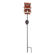 Accent Plus 5x3.75x35" Iron Tiki-Kapakapa Solar Stake For Garden