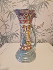 Charlotte Rhead Bursley Ware Tube-lined Jug. Wind Tossed Tulips. 1940s. Vintage.