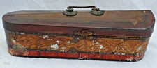 Vintage Macfarlane Lang Novelty violin case shaped Biscuit Tin with handle