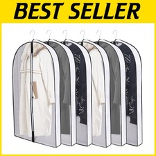 6 Pack Clear Clothes Covers -