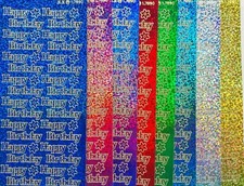 Happy Birthday Coloured Peel