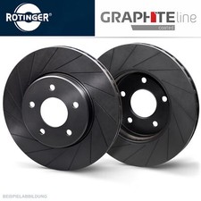 Rotinger Graphite Sport Brake Disc Set Rear Axle Toyota Corolla X+IX Yaris