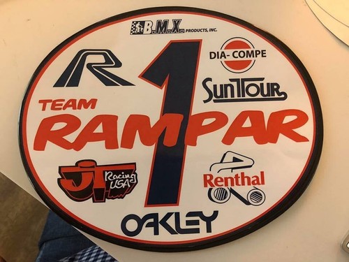 Old school oval bmx number - school,