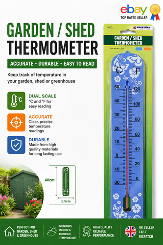 Gaint 40cm wall - 40cm, thermometer