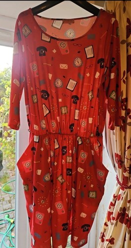 Womens red popsy dress - red, with