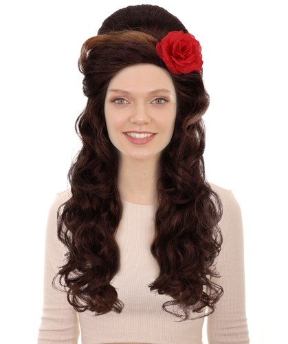 Retro brown beehive - beehive, wig