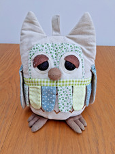 Laura Ashley green owl doorstop, 100% cotton outer
