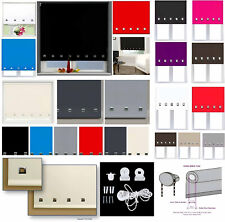 ROLLER BLIND SQUARE EYELET CHROME EDGE BLINDS WITH EASY FITTING TRIMABLE