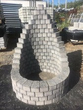 Round Large Light Gray fire