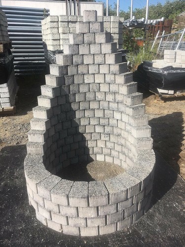 Round large light gray fire - large,