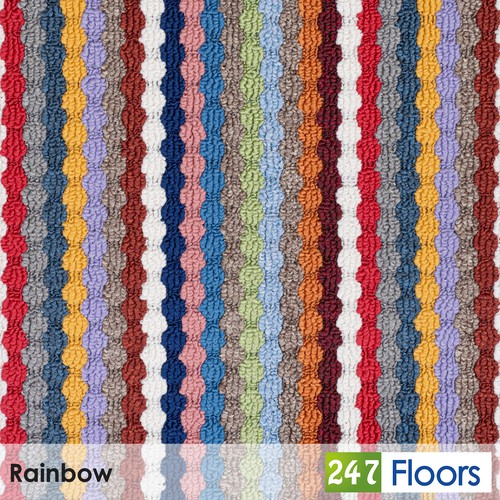 Rainbow stripe pattern loop - rainbow,