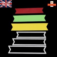 3 PC Dot Patterned Banner Metal Cutting Dies Set, Card Making, Paper Crafts I0