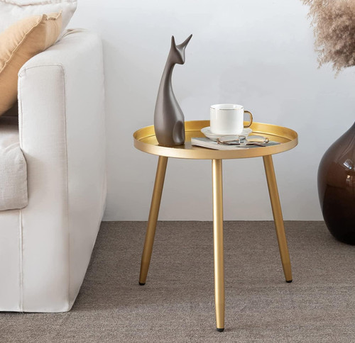 Round side table metal end - round,