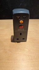 Masterplug Single Socket RCD Safety Adaptor, Black