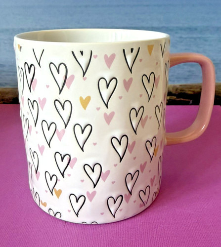 Large love pink hearts - 3d,