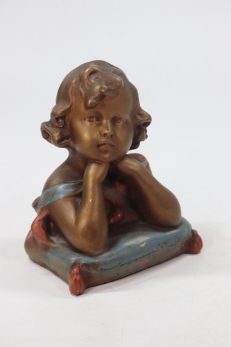 Vtg antique chalkware child - chalkware,