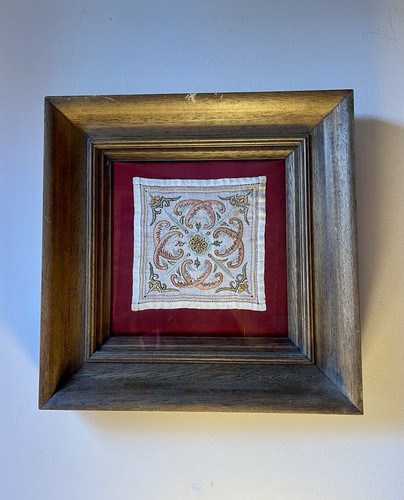Antique embroidered textile - embroidered,