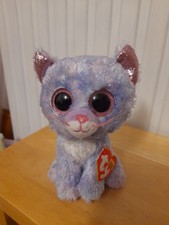 *NEW* Ty Beanie Boos Cassidy The 6-Inch Purple Cat With Original Tag