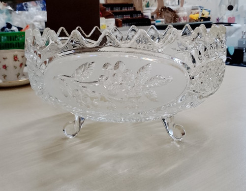 Large heavy crystal - heavy, bowl