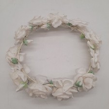 Vintage White Flower Bridal Headband crown Wedding BY TRUDY LEE (#H1/12)