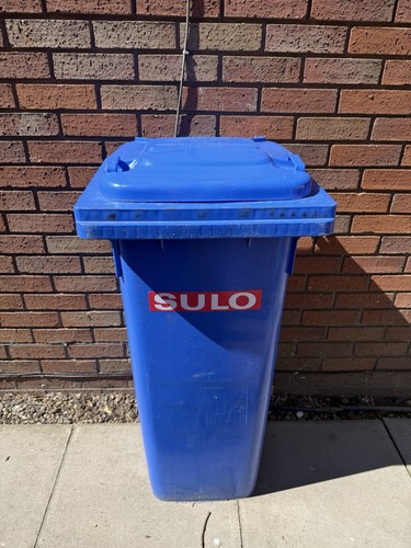 140l blue wheelie bin - blue,