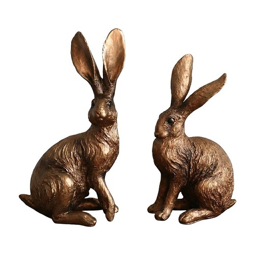 Bronze rabbit garden - bronze, ornament