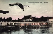 Postcard head jump backwards