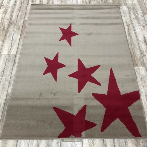Red taupe print rug - taupe,