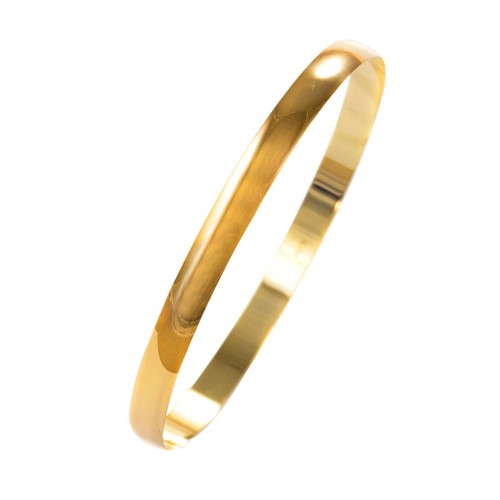 Gold solid slave - bangle, 5mm