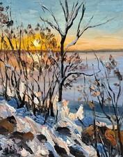 Original Oil Painting Winter