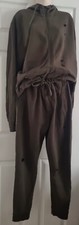 Men Zara Jogging Tracksuit Hoodie Jacket & Pants 2 Pieces XL Khaki track jogger