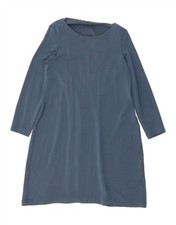 COS Womens Long Sleeve A-Line Dress UK 16 Large Blue Lyocell CH06
