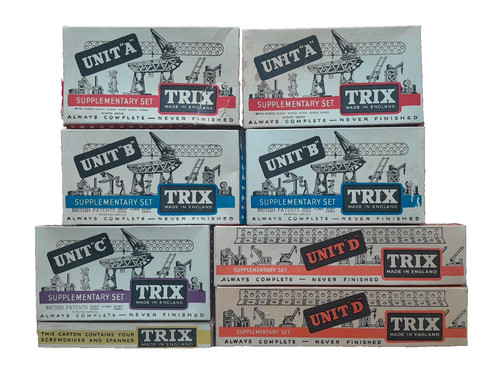 Lot vtg trix construction - 8x,
