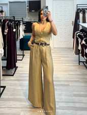 BNWT Zara Camel Wide Leg Satin