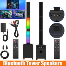 Surround Sound Speaker System with Subwoofer Bluetooth Speakers RGB LED Party