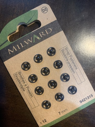 7mm black snap - black,